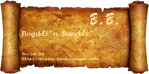 Bogdán Bandó névjegykártya